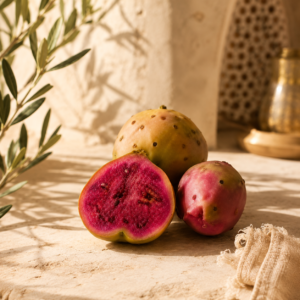 Figues de Barbarie fraîches dans une lumière chaude